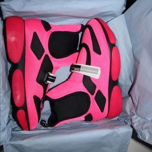 Pink Prada Cloudbust high top sneakers 37